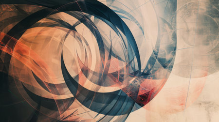 Abstract Swirls and Textures in Warm Tonesの素材