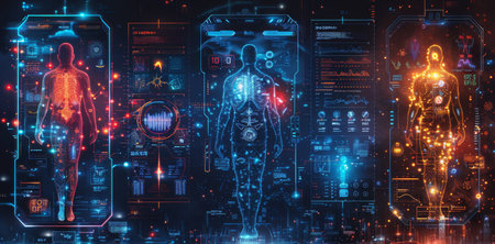 The Glowing Metropolis at Nightの素材