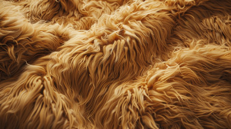 Close-Up of a Warm Brown Furry Textureの素材
