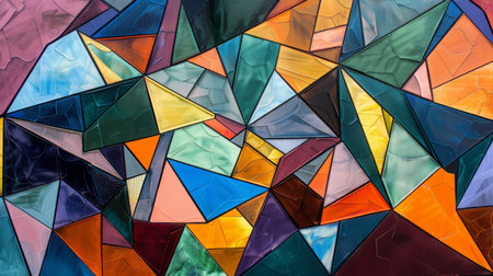 Colorful Abstract Stained Glass Artworkの素材