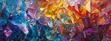 Close Up of Multicolored Glass Wallの素材