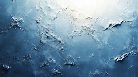 Textured blue wall with a rough surface illuminated by soft light in a minimalistic indoor setting. Generative AIの素材
