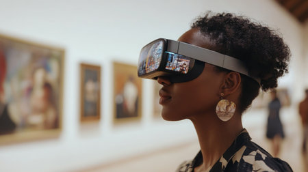 Exploring virtual reality art installations at a contemporary museum exhibitの素材