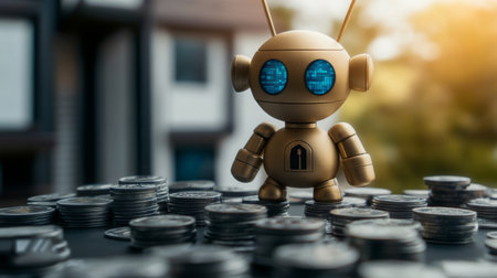 Real estate transactions enhanced by AI technology in modern marketsの素材