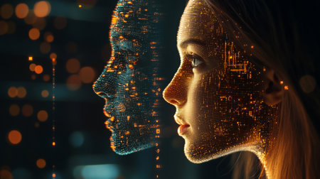 Innovative ai technology reshaping real estate with digital interfaces and visualizationの素材