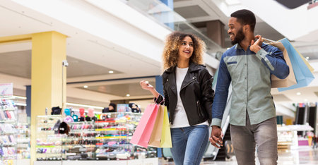 Successful african american couple spending time togetherの写真素材