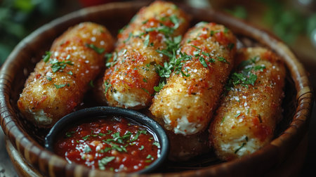 Colorful food truck selling snacks under string lights in an urban area at dusk. Generative AIの素材