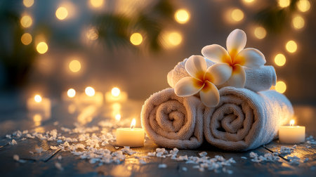 Experience relaxation with multisensory aromatherapy and soft candlelightの素材