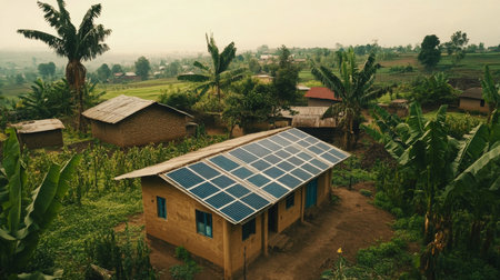 Innovative solar energy solutions in rural community promoting sustainable financeの素材