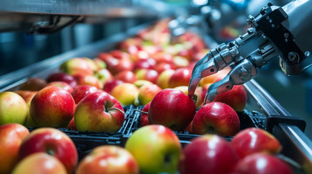 Advanced ai technology enhances food production efficiency on fruit sorting linesの素材