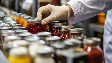 Food production line using AI technology for efficient processing and quality controlの素材