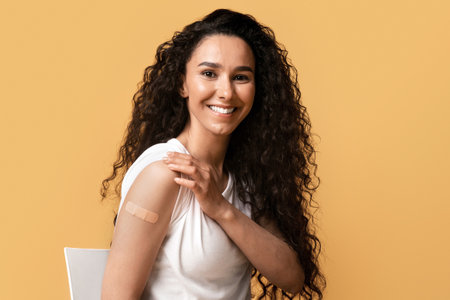 Portrait Showing Arm After Coronavirus Vaccination
