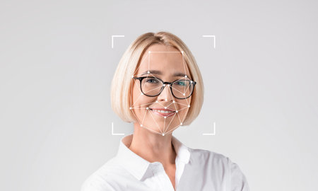 Understanding facial recognition technology through personal identificationの写真素材