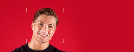 Facial recognition tech for identifying faces with a blank background