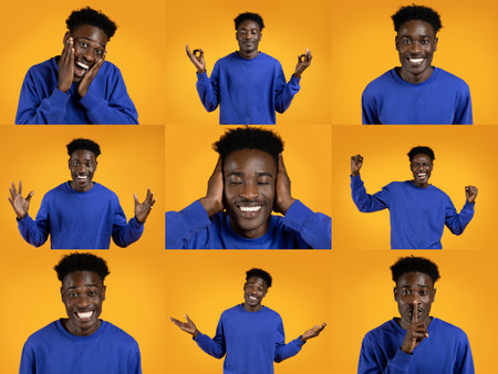 Joyful expressions of diverse individuals showcasing happiness and positivityの写真素材