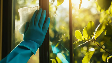 Spring cleaning with AI assistance for a brighter home environmentの素材