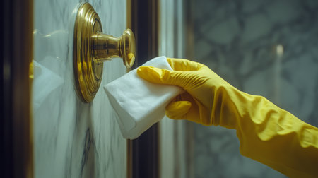 Spring cleaning process with a focus on detailed tasks and efficient methodsの素材