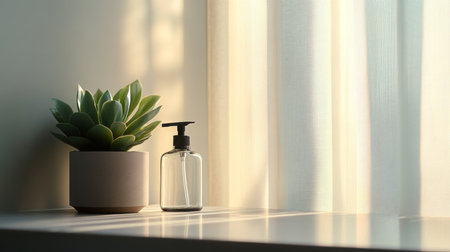 Spring cleaning inspiration with minimal decor and soft natural lightの素材