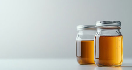 Organic honey jars showcasing artisanal beekeeping practices from local farms. Generative AIの素材