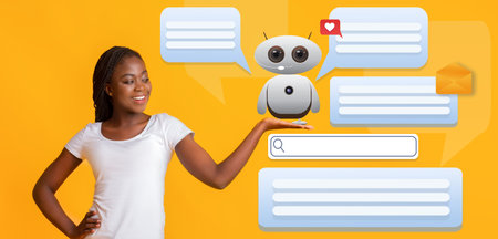 Engaging with an AI assistant in a vibrant digital environment