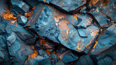 Colorful Mineral Patterns Showcase the Beauty of Rock Formations in Natural Environment. Generative AIの素材