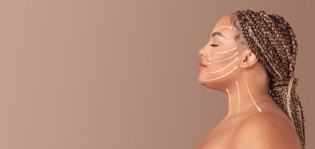 Woman enjoying a facial massage for rejuvenation and skin care
