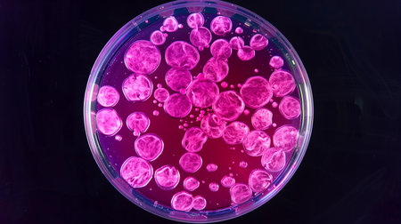 Colored stem cell cultures showcase potential in regenerative medicine for transformative therapiesの素材