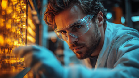 Expert engineer working on automated manufacturing processes in a factory for steel and aluminum production. Generative AIの素材