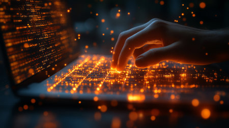 Exploring quantum encryption techniques through the manipulation of qubits and superposition in a digital environment. Generative AIの素材