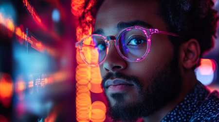 Exploring quantum computing principles through neural networks and optimization techniques in a vibrant setting. Generative AIの素材