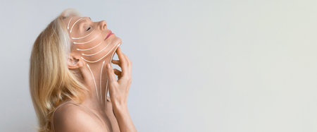Woman enjoying a facial massage for skin care and rejuvenation