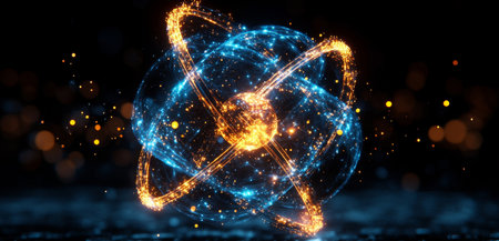 Exploring quantum computings superposition and entanglement in 4k. Generative AIの素材