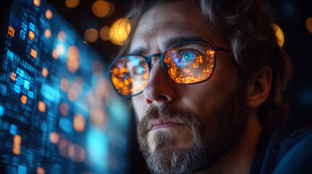 Exploring the realms of quantum computing through neural network algorithms and data optimization techniques. Generative AIの素材