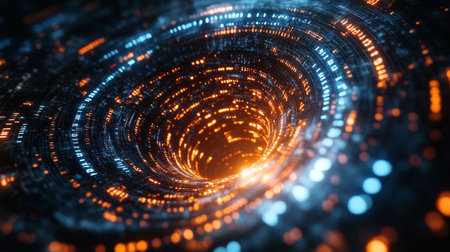 Exploration of quantum phenomena including superposition and entanglement through advanced simulation techniques. Generative AIの素材