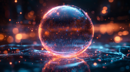 Exploring the principles of quantum mechanics through visual representations of qubits and superposition. Generative AIの素材
