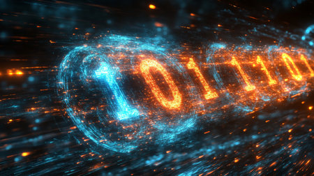 Understanding quantum computing through qubits, superposition, and entanglement in a digital realm. Generative AIの素材