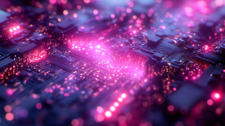 Exploring the intricate world of quantum computing through qubits in superposition and entanglement mechanisms. Generative AIの素材