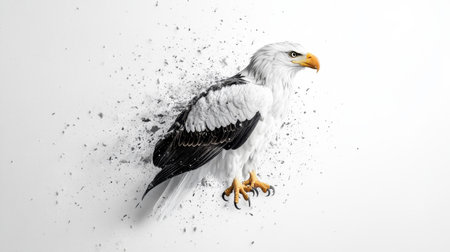 Eagle representing freedom in a powerful display of American pride. Generative AIの素材