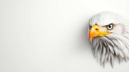 Majestic eagle with intense gaze representing nature and hunting in America. Generative AIの素材