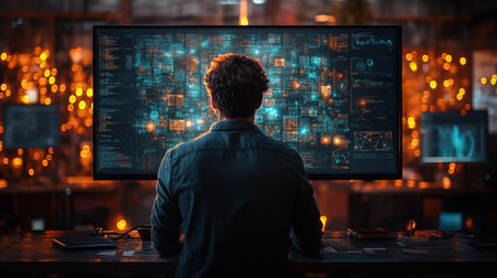 Exploring quantum computing concepts with focus on qubits, superposition, entanglement, and decoherence in modern encryption. Generative AIの素材
