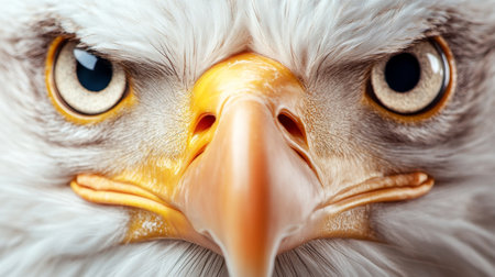 Majestic eagle with piercing gaze representing American nature and hunting. Generative AIの素材