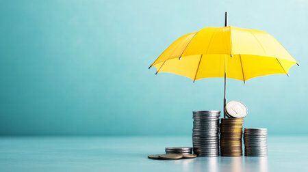 Protecting savings with a shielded investment strategy for financial security. Generative AIの素材