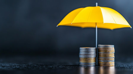 Protecting savings with a shield from uncertainty and risk in banking. Generative AIの素材