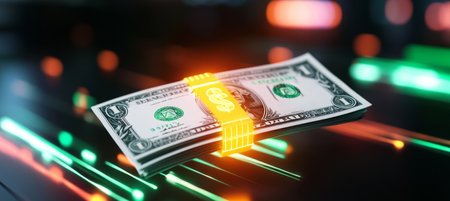 Money as a symbol of stability and growth in financial portfolios Generative AIの素材