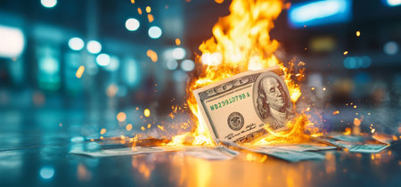 Visual representation of financial loss and their impact on trust and portfolios Generative AIの素材