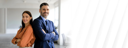 Business team collaborates effectively in modern office environment