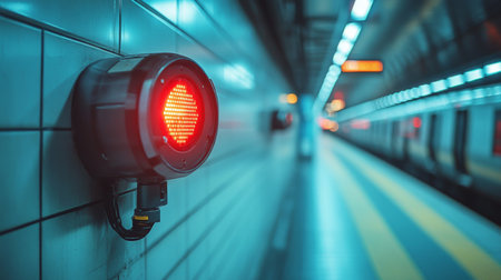 Light Signal Indicating Transport Timing at an Underground Station With a Focus on Safety and Monitoring Generative AIの素材