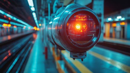 High tech Surveillance System Monitors Transportation Hub With Automated Features for Enhanced Security and Inspection Generative AIの素材