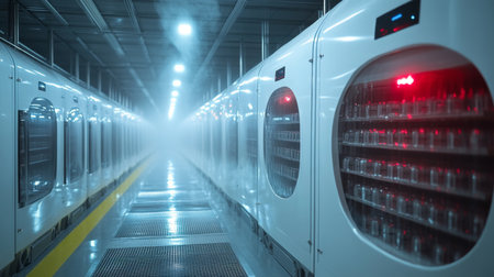 Warehouse Equipped for Cold Storage of Perishable Goods in a Logistics Facility for Pharmaceutical Inventory Management Generative AIの素材