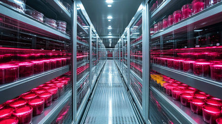 Advanced Cold Storage Facility Designed for Efficient Logistics and Preservation of Perishable Pharmaceuticals and Products Generative AIの素材